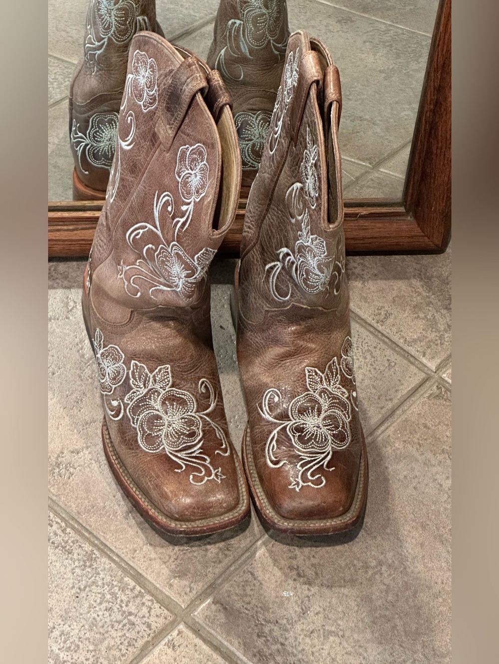 Shyanne Tan Brown Western Boot Interior Label Detail - Picture 6 of 15